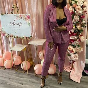 Perfect pink glitter suit